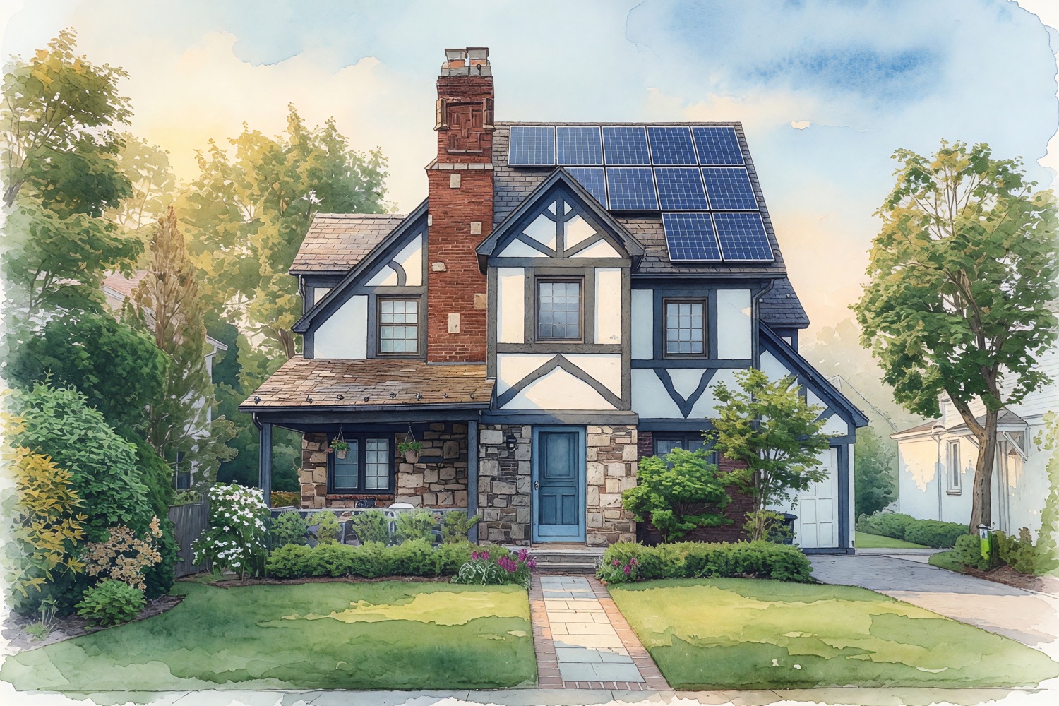 A postcard front made for solar installers
